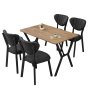 HANAH HOME Set Trpezarijski sto i 4 stolice Elma Anthracite Walnut - slika 3