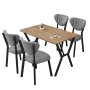 HANAH HOME Set Trpezarijski sto i 4 stolice Elma Grey Walnut - slika 3