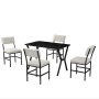 HANAH HOME Set Trpezarijski sto i 4 stolice Dubai Cream Black - slika 4
