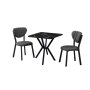 HANAH HOME Set Trpezarijski sto i 2 stolice Elma Anthracite Black - slika 2