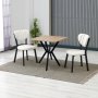 HANAH HOME Set Trpezarijski sto i 2 stolice Elma Cream Walnut - slika 1