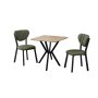 HANAH HOME Set Trpezarijski sto i 2 stolice Elma Green Walnut - slika 2