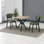 HANAH HOME Set Trpezarijski sto i 2 stolice Elma Green Walnut - slika 1