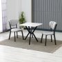 HANAH HOME Set Trpezarijski sto i 2 stolice Elma Grey White - slika 1