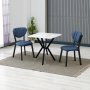 HANAH HOME Set Trpezarijski sto i 2 stolice Elma Navy Blue White - slika 1