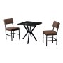 HANAH HOME Set Trpezarijski sto i 2 stolice Dubai Brown Black - slika 2