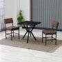 HANAH HOME Set Trpezarijski sto i 2 stolice Dubai Brown Black - slika 1