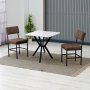 HANAH HOME Set Trpezarijski sto i 2 stolice Dubai Brown White - slika 1