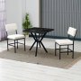 HANAH HOME Set Trpezarijski sto i 2 stolice Dubai Cream Black - slika 1