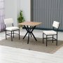 HANAH HOME Set Trpezarijski sto i 2 stolice Dubai Cream Walnut - slika 1