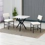 HANAH HOME Set Trpezarijski sto i 2 stolice Dubai Cream White - slika 1