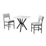 HANAH HOME Set Trpezarijski sto i 2 stolice Dubai Grey White - slika 2