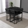 HANAH HOME Set Barski sto i 4 stolice Retro Anthracite Black - slika 2