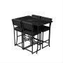 HANAH HOME Set Barski sto i 4 stolice Retro Anthracite Black - slika 4