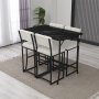 HANAH HOME Set Barski sto i 4 stolice Retro Cream Black - slika 2