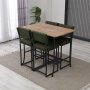 HANAH HOME Set Barski sto i 4 stolice Retro Green Walnut - slika 2
