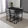HANAH HOME Set Barski sto i 4 stolice Retro Grey Black - slika 2