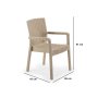 HANAH HOME Baštenska stolica Rattan Royale Desert Beige - slika 3
