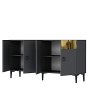 HANAH HOME Konzola Gama 150 Anthracite Gold - slika 5