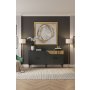 HANAH HOME Konzola Gama 150 Anthracite Gold - slika 1