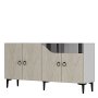 HANAH HOME Konzola Gama 150 White Travertine Silver - slika 4
