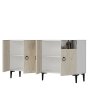 HANAH HOME Konzola Gama 150 White Travertine Silver - slika 5
