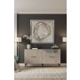 HANAH HOME Konzola Gama 150 White Travertine Silver - slika 1