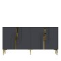 HANAH HOME Konzola Meyra 150 Anthracite Gold - slika 4