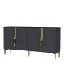HANAH HOME Konzola Meyra 150 Anthracite Gold - slika 5