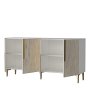 HANAH HOME Konzola Meyra 150 White Travertine Gold - slika 5