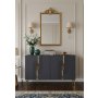 HANAH HOME Konzola Meyra 120 Anthracite Gold - slika 3
