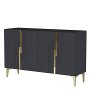 HANAH HOME Konzola Meyra 120 Anthracite Gold - slika 5