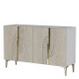 HANAH HOME Konzola Meyra 120 White Travertine Gold - slika 4