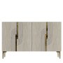 HANAH HOME Konzola Meyra 120 White Travertine Gold - slika 5