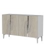 HANAH HOME Konzola Meyra 120 White Travertine Silver - slika 4