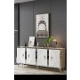 HANAH HOME Konzola Tuna 180 Sapphire Oak White Silver - slika 2