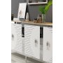 HANAH HOME Konzola Tuna 180 Sapphire Oak White Silver - slika 3