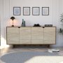 HANAH HOME Konzola Istemi Walnut Travertine - slika 2