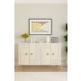 HANAH HOME Konzola Lessi 120 White Travertine Gold - slika 2
