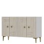 HANAH HOME Konzola Lessi 120 White Travertine Gold - slika 4