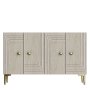 HANAH HOME Konzola Lessi 120 White Travertine Gold - slika 5