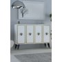 HANAH HOME Konzola 8176KM 32 White Black Gold - slika 1