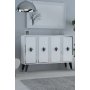 HANAH HOME Konzola 8178KM 32 White Black Silver - slika 1