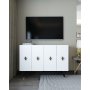 HANAH HOME Konzola 8164KM 32 White Black Gold - slika 3