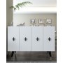 HANAH HOME Konzola 8164KM 32 White Black Silver - slika 2