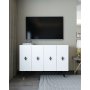 HANAH HOME Konzola 8164KM 32 White Black Silver - slika 3