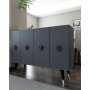 HANAH HOME Konzola 8165KM 32 Anthracite Black Silver - slika 1