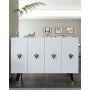 HANAH HOME Konzola 8165KM 32 White Black Silver - slika 2