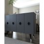 HANAH HOME Konzola 8166KM 32 Anthracite Black Silver - slika 1