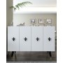 HANAH HOME Konzola 8166KM 32 White Black Gold - slika 2
